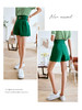 OLrain法式高级穿搭绿色休闲裤女夏季2022年新款时尚高腰阔腿短裤 商品缩略图3