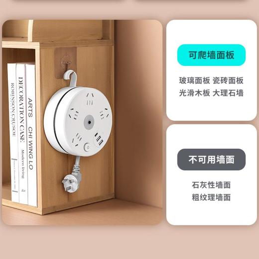 家用可绕线多功能插座，USB插孔+独立开关夜灯！ 商品图3