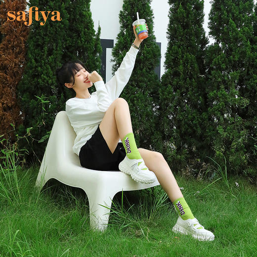 Safiya索菲娅云感轻盈手雷底魔术贴运动鞋2022秋网面透气休闲鞋SF23111406 商品图6