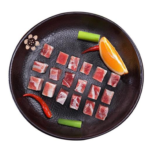 看得见的放心黑猪带皮五花肉丁350g/盒 商品图0