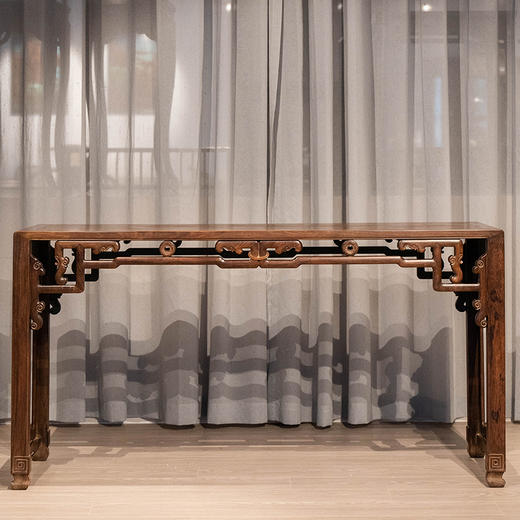 清 红木独板拐子云纹四面平条桌 商品图0