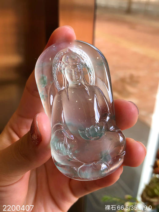 许群豪大师作品——玻璃飘翠观音裸石【2200407】具体价格微信咨询 商品图0