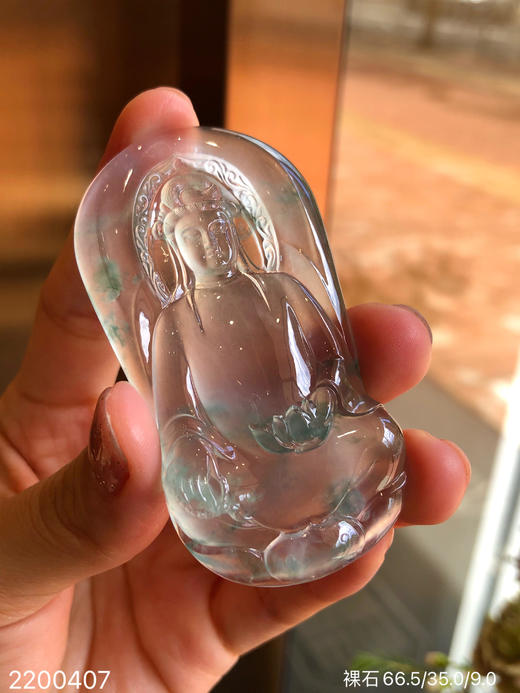 许群豪大师作品——玻璃飘翠观音裸石【2200407】具体价格微信咨询 商品图8