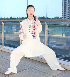 【女款】蔷薇印花：温柔大气版型美显白四面弹中长款太极服