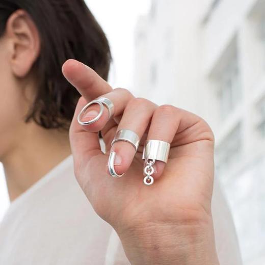 北京仓｜Rathel&Wolf-Liu-银色 弯钩 指尖戒指［英国设计师］ 商品图6