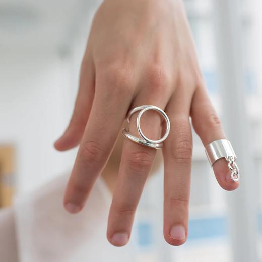 北京仓｜Rathel&Wolf-Didier-银色 链式 指尖戒指［英国设计师］ 商品图7