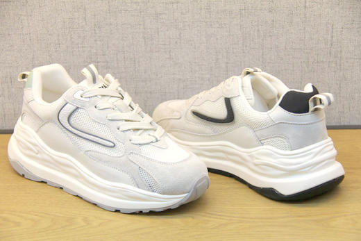 豪行2022年夏季款22247107厚底单网透气老爹鞋运动增高网眼女凉鞋 专柜正品 商品图5