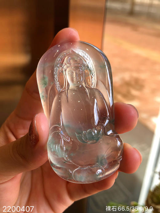 许群豪大师作品——玻璃飘翠观音裸石【2200407】具体价格微信咨询 商品图6