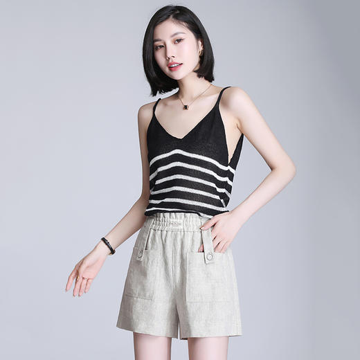 2022夏设计运动短裤薄款高腰宽松型短裤A型休闲裤 AL8008 商品图0