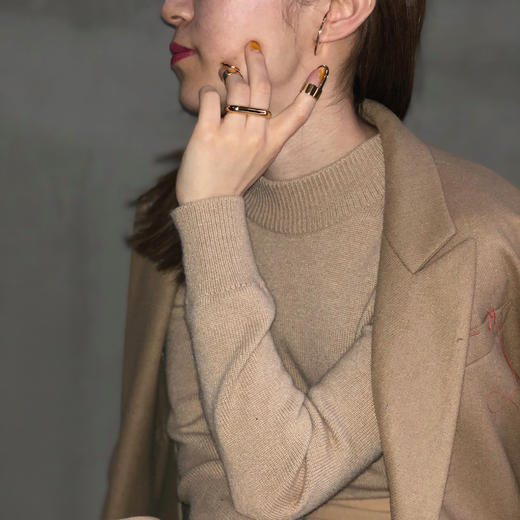 北京仓｜Rathel&Wolf-Liu-金色 弯钩 指尖戒指［英国设计师］ 商品图1