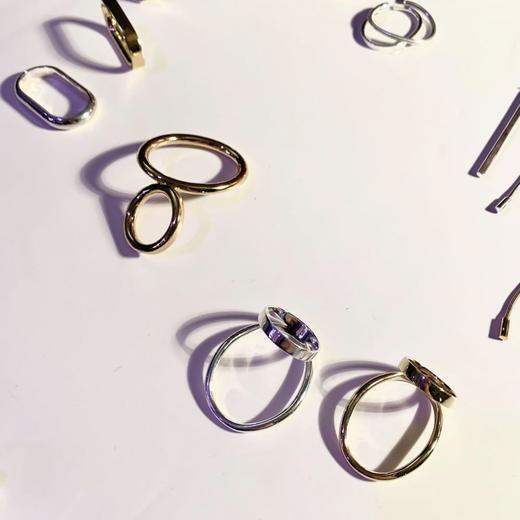 北京仓｜Rathel&Wolf-Jesse-银色 椭圆环 戒指［英国设计师］ 商品图4