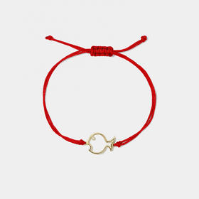 订购10周到｜Yvonne Leon-POISSON BULLE-泡泡鱼 红绳 手链［法国设计师］