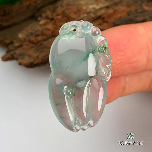 派瑞翡翠 翡翠挂件 糯种 飘花 商品图2