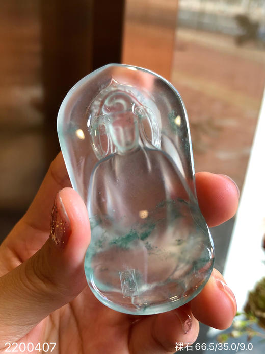 许群豪大师作品——玻璃飘翠观音裸石【2200407】具体价格微信咨询 商品图7