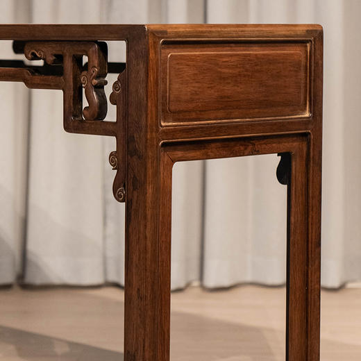 清 红木独板拐子云纹四面平条桌 商品图1