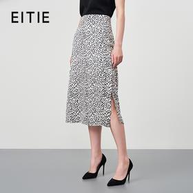 EITIE爱特爱秋冬季新款气质垂感印花A版显瘦半身裙女裙半裙6706411