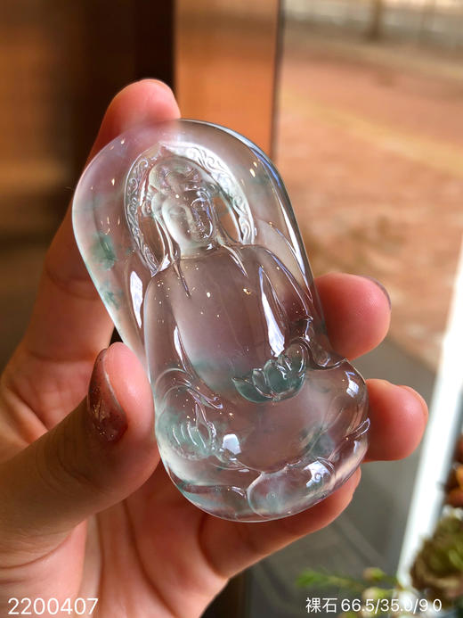 许群豪大师作品——玻璃飘翠观音裸石【2200407】具体价格微信咨询 商品图1