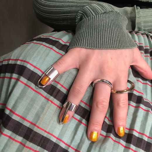 北京仓｜Rathel&Wolf-Liu-银色 弯钩 指尖戒指［英国设计师］ 商品图9