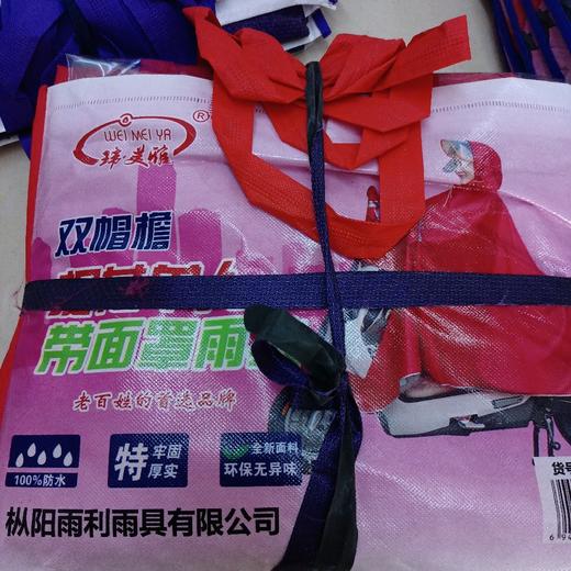 玮美雅双帽檐超大雨衣 商品图0