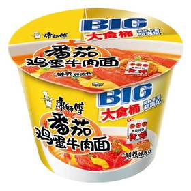 康师傅大食桶番茄鸡蛋牛肉面