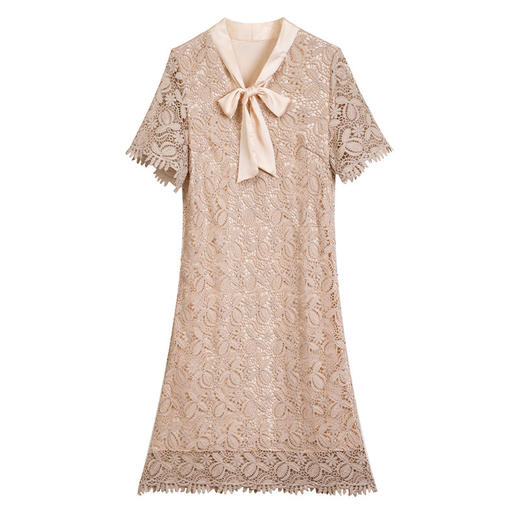 时尚气质，新款别致小个子感水溶蕾丝连衣裙SS-001 商品图4