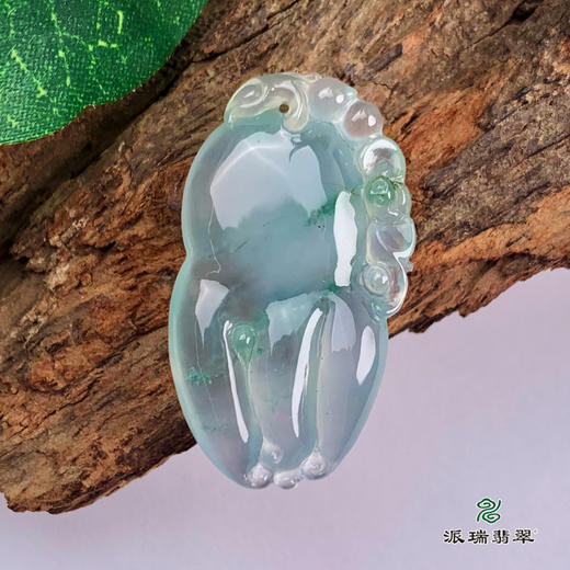 派瑞翡翠 翡翠挂件 糯种 飘花 商品图0