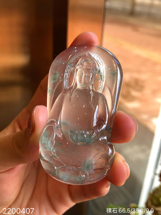 许群豪大师作品——玻璃飘翠观音裸石【2200407】具体价格微信咨询 商品图5