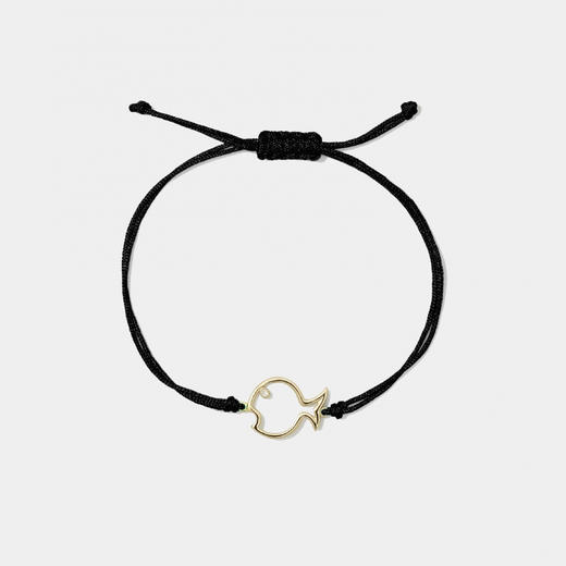 订购10周到｜Yvonne Leon-POISSON BULLE-泡泡鱼 黑绳 手链［法国设计师］ 商品图0