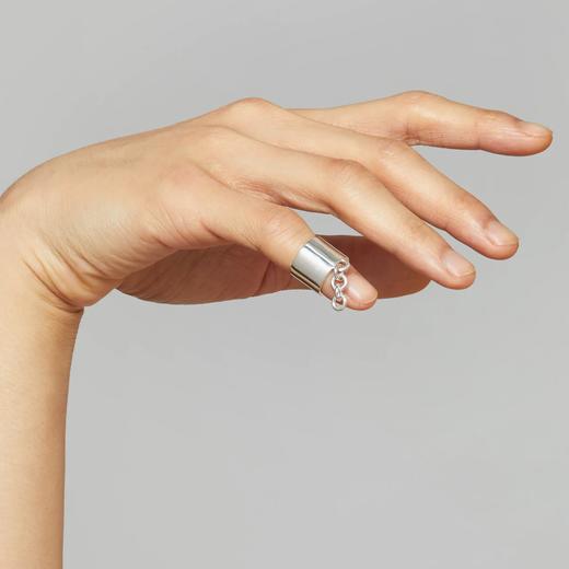 北京仓｜Rathel&Wolf-Didier-银色 链式 指尖戒指［英国设计师］ 商品图0