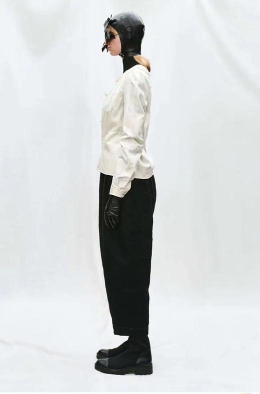 Renlisu  麦色羊毛格纹肌理短衬衫 商品图1