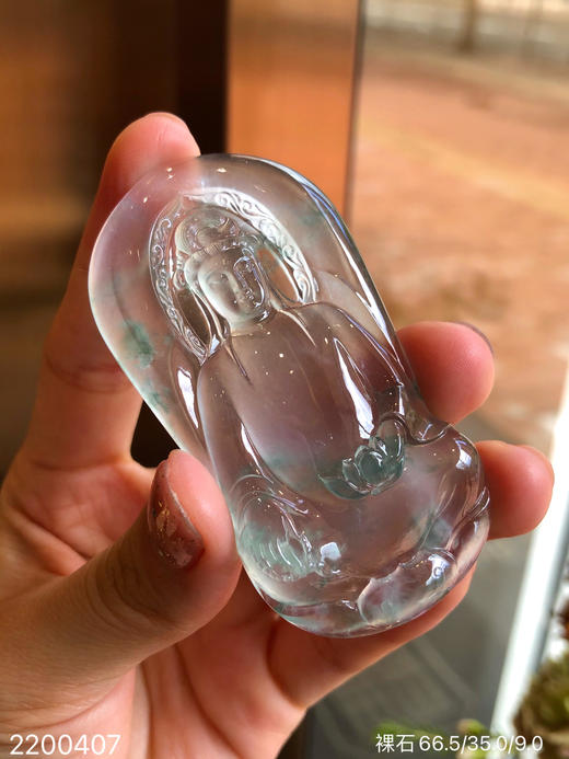 许群豪大师作品——玻璃飘翠观音裸石【2200407】具体价格微信咨询 商品图2