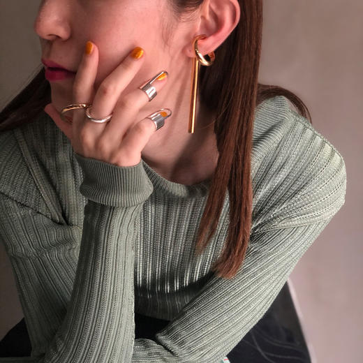 北京仓｜Rathel&Wolf-Liu-银色 弯钩 指尖戒指［英国设计师］ 商品图8