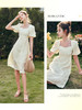 欧芮儿OLrain法式方领连衣裙女夏季2022气质收腰高级感经典款裙子 商品缩略图3
