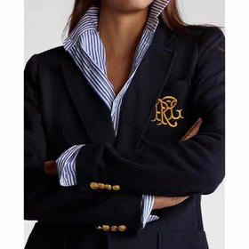 1010-6渠道货 RL 金标刺绣 垂坠弹力针织 商务休闲 西服西装外套 贼显瘦