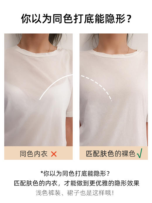 好奇蜜斯肤色粉底液舒适无钢圈无痕内衣女夏季薄款文胸罩套装隐形南希 商品图2
