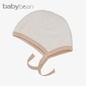 babybean亲豆婴儿胎帽男女宝宝纯棉新生儿四季款系带居家圆顶帽子A19N01A06