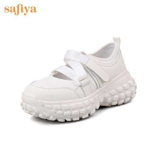 Safiya索菲娅云感轻盈手雷底魔术贴运动鞋2022秋网面透气休闲鞋SF23111406 商品图2