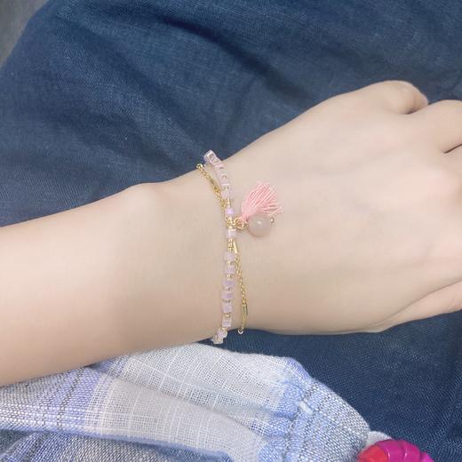 【流苏手链】VIKIKO 怀旧款水晶小吊 流苏手链绳双层风格 15-20cm 商品图2