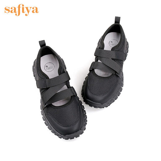 Safiya索菲娅云感轻盈手雷底魔术贴运动鞋2022秋网面透气休闲鞋SF23111406 商品图8