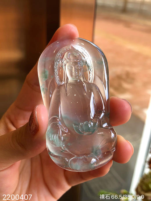 许群豪大师作品——玻璃飘翠观音裸石【2200407】具体价格微信咨询 商品图3