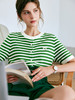 OLrain法式高级穿搭条纹针织衫女夏季2022新款时尚冰爽薄款套头衫 商品缩略图1