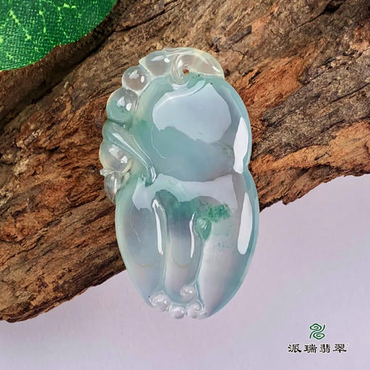 派瑞翡翠 翡翠挂件 糯种 飘花 商品图1