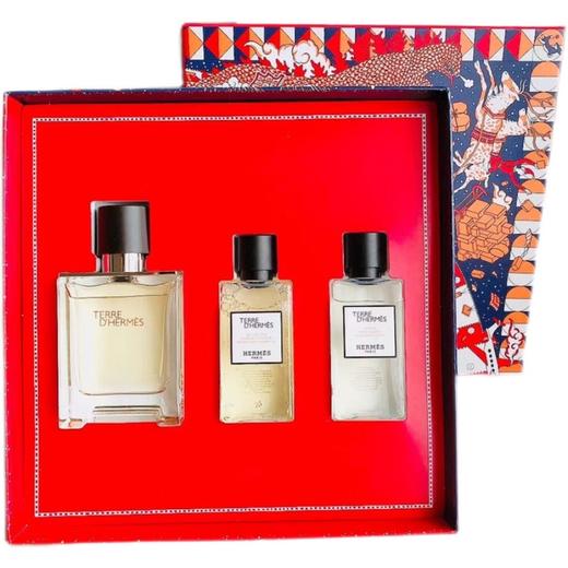 爱马仕大地淡香香水三件套礼盒 沐浴露 须后水 送香水礼品袋【CDF】 商品图5