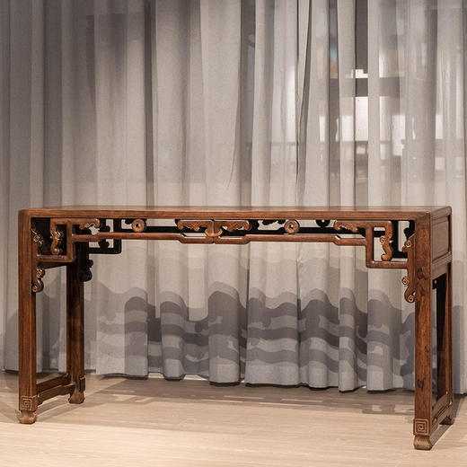 清 红木独板拐子云纹四面平条桌 商品图4