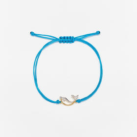 订购10周到｜Yvonne Leon-DAUPHIN-可爱海豚 蓝绳 手链［法国设计师］