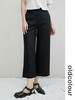 oldcolour黑色休闲直筒阔腿裤早秋2022新款薄款宽松舒适七分裤 商品缩略图1