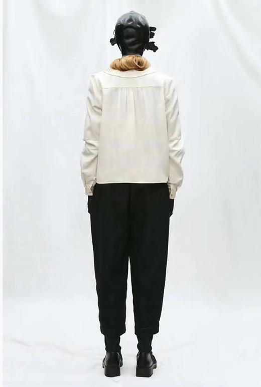 Renlisu  麦色羊毛格纹肌理短衬衫 商品图2