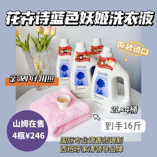 山姆屈臣氏同款FLOWER SHIP花卉诗洗衣液   2L*4瓶，16斤 商品图0
