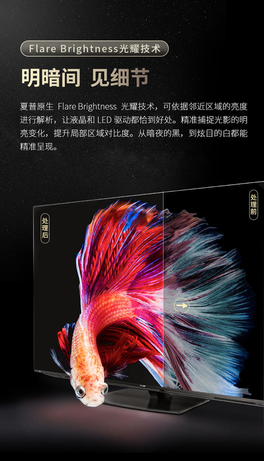 Sharp/夏普 4T-C65F8EA65英寸超高清120Hz刷新XLED超高清网络电视 商品图5