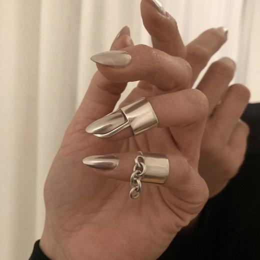 北京仓｜Rathel&Wolf-Didier-银色 链式 指尖戒指［英国设计师］ 商品图4